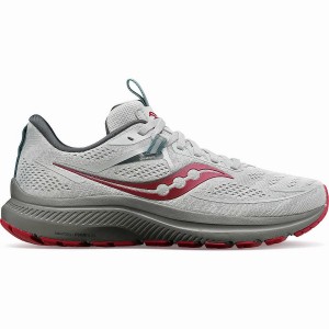 Women's Saucony Omni 21 Running Shoes Grey / Red | Australia S49173-B65