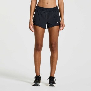 Women's Saucony Outpace 3" Shorts Black | Australia S19724-U14