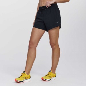 Women's Saucony Outpace 5" Shorts Black | Australia S45803-P73