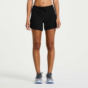 Women's Saucony Outpace 5" Shorts Black | Australia S59673-J73