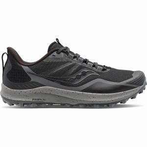 Women's Saucony Peregrine 12 Trail Running Shoes Black / Grey | Australia S56493-Q58