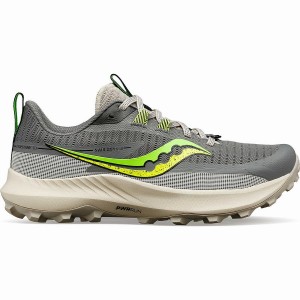 Women's Saucony Peregrine 13 Trail Running Shoes Grey / Green | Australia S21095-T69