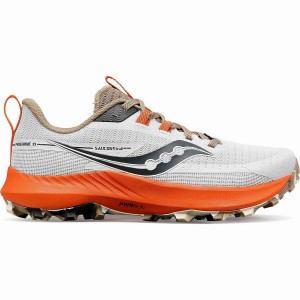 Women's Saucony Peregrine 13 Trail Running Shoes White / Orange | Australia S56734-P26