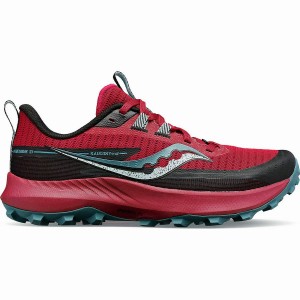 Women's Saucony Peregrine 13 Trail Running Shoes Red / Turquoise | Australia S37689-X70