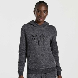 Women's Saucony Rested Hoodie Black | Australia S25071-U29