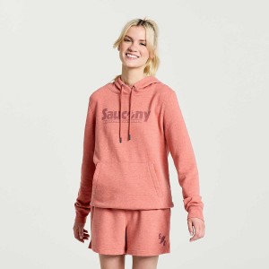 Women's Saucony Rested Hoodie Soot Heather Graphic | Australia S80425-R41