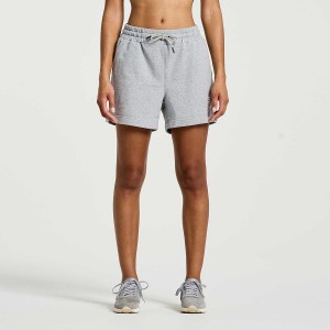 Women's Saucony Rested Sweat Shorts Light Grey | Australia S39416-H36