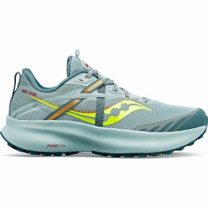 Women's Saucony Ride 15 TR Trail Running Shoes Turquoise / Yellow | Australia S06812-G45