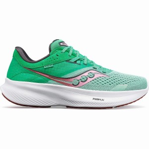 Women's Saucony Ride 16 Running Shoes Green / Pink | Australia S30826-B83