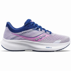 Women's Saucony Ride 16 Running Shoes Purple / Indigo | Australia S06173-Y37