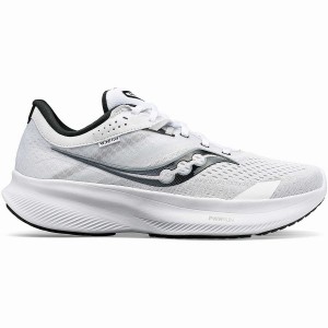 Women's Saucony Ride 16 Running Shoes White / Black | Australia S38451-Q57