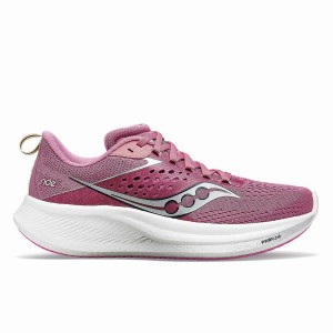 Women's Saucony Ride 17 Running Shoes Purple / Silver | Australia S15607-R56