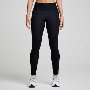 Women's Saucony Runshield Tight Black | Australia S08291-D62