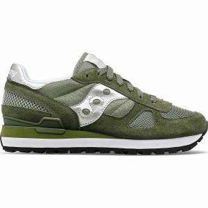 Women's Saucony Shadow Original Sneakers Olive / Silver | Australia S52430-C61