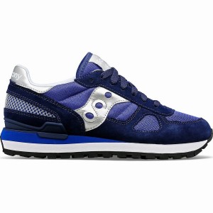 Women's Saucony Shadow Original Sneakers Navy / Silver | Australia S21463-V38