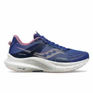 Women's Saucony Tempus Running Shoes Navy / Purple | Australia S23076-T29