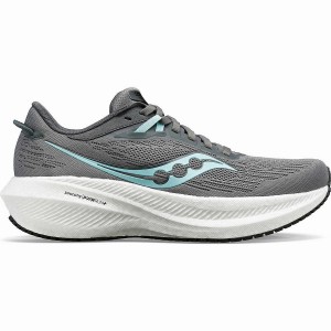 Women's Saucony Triumph 21 Running Shoes Grey / Black | Australia S76148-B98