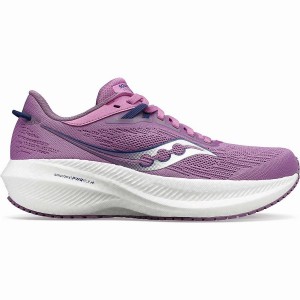 Women's Saucony Triumph 21 Running Shoes Purple / Indigo | Australia S51046-G65