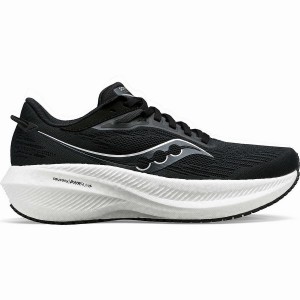 Women's Saucony Triumph 21 Wide Running Shoes Black / White | Australia S21076-F70