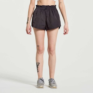 Women's Saucony Unwind Shorts Black | Australia S63849-G27