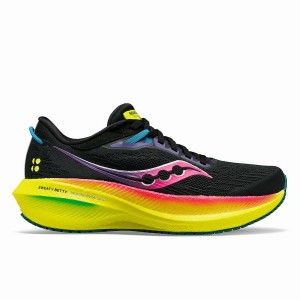 Women's Saucony X Sweaty Betty Triumph 21 Running Shoes Black / Pink | Australia S50412-Q65