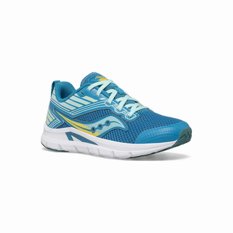 Kids' Saucony Axon Sneaker Running Shoes Turquoise / Yellow | Australia S09417-T20