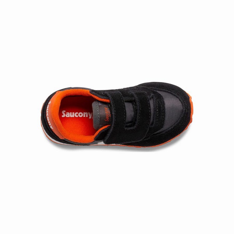 Kids' Saucony Baby Jazz Hook & Loop Sneakers Black / Grey / Orange | Australia S82641-F80