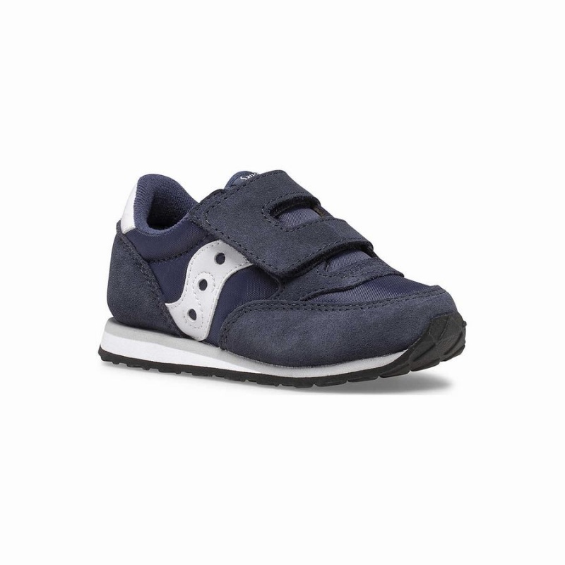 Kids' Saucony Baby Jazz Hook & Loop Sneakers Navy / White | Australia S70329-G71