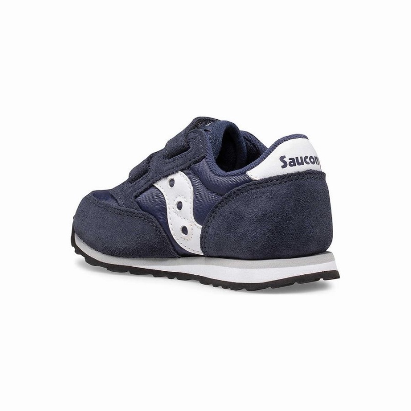 Kids' Saucony Baby Jazz Hook & Loop Sneakers Navy / White | Australia S70329-G71