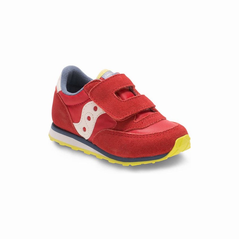 Kids' Saucony Baby Jazz Hook & Loop Sneakers Red / Blue / Light Green | Australia S72519-L98