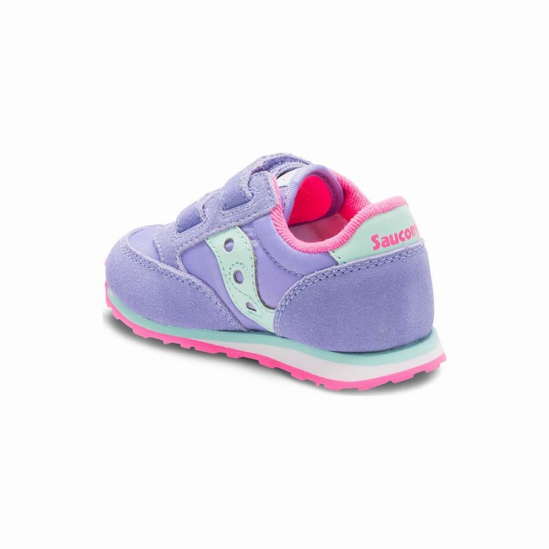 Kids' Saucony Baby Jazz Hook & Loop Sneakers Purple | Australia S56980-Q57