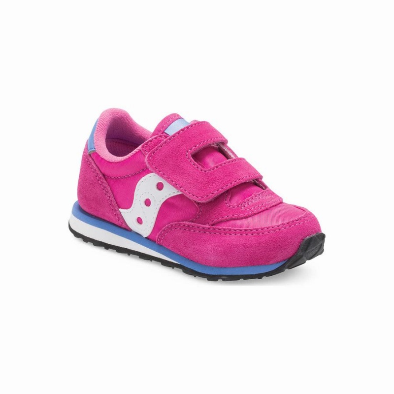 Kids' Saucony Baby Jazz Hook & Loop Sneakers Pink | Australia S56204-E57