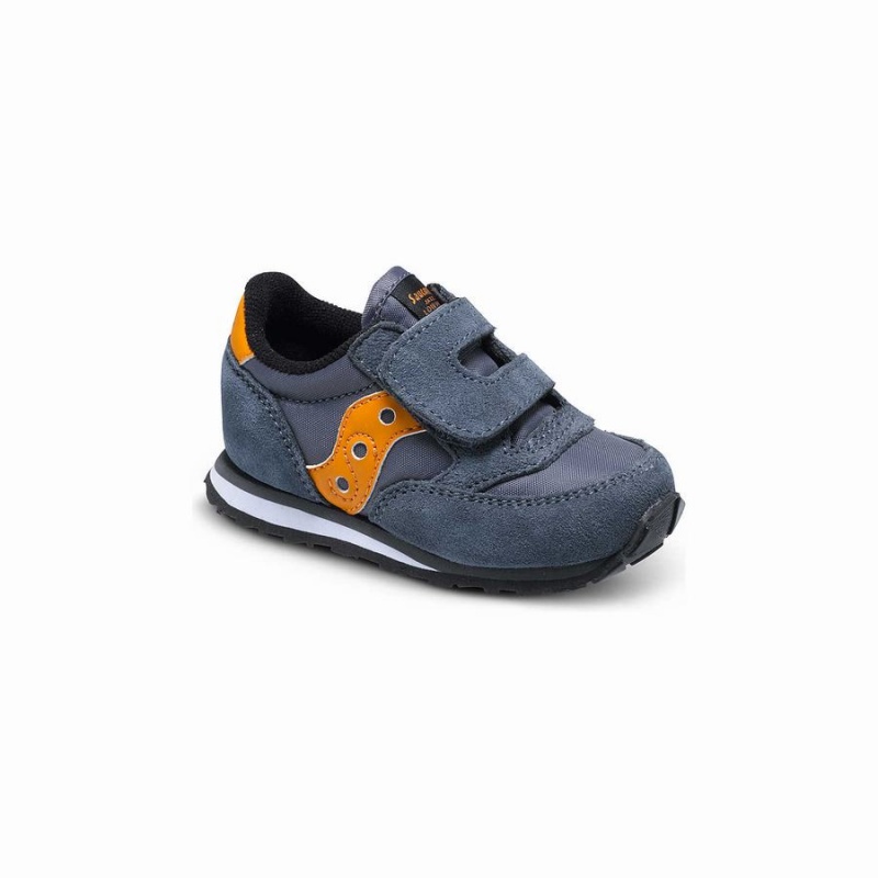 Kids' Saucony Baby Jazz Hook & Loop Sneakers Grey / Orange | Australia S10934-R24