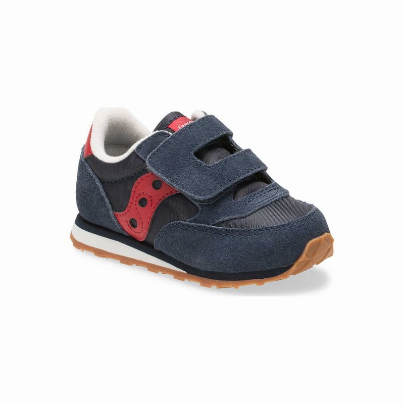 Kids' Saucony Baby Jazz Hook & Loop Sneakers Navy / Red | Australia S48695-P94