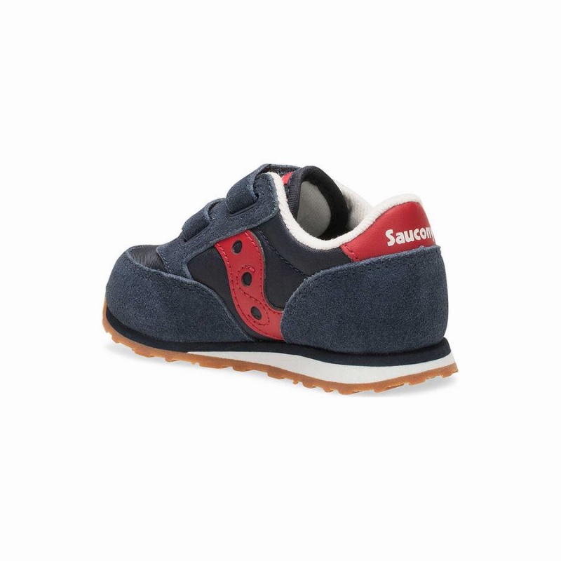 Kids' Saucony Baby Jazz Hook & Loop Sneakers Navy / Red | Australia S48695-P94