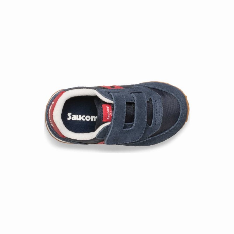 Kids' Saucony Baby Jazz Hook & Loop Sneakers Navy / Red | Australia S48695-P94