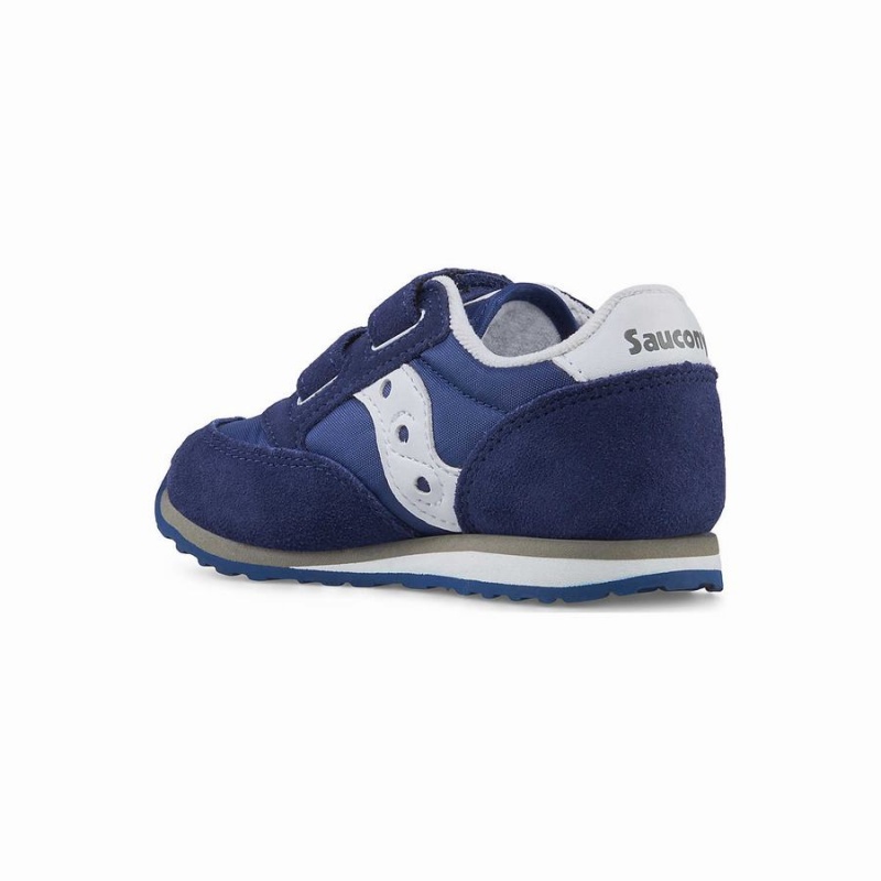 Kids' Saucony Baby Jazz Hook & Loop Sneakers Navy / White | Australia S25639-Z18