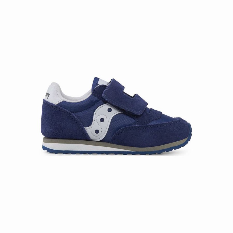 Kids\' Saucony Baby Jazz Hook & Loop Sneakers Navy / White | Australia S25639-Z18