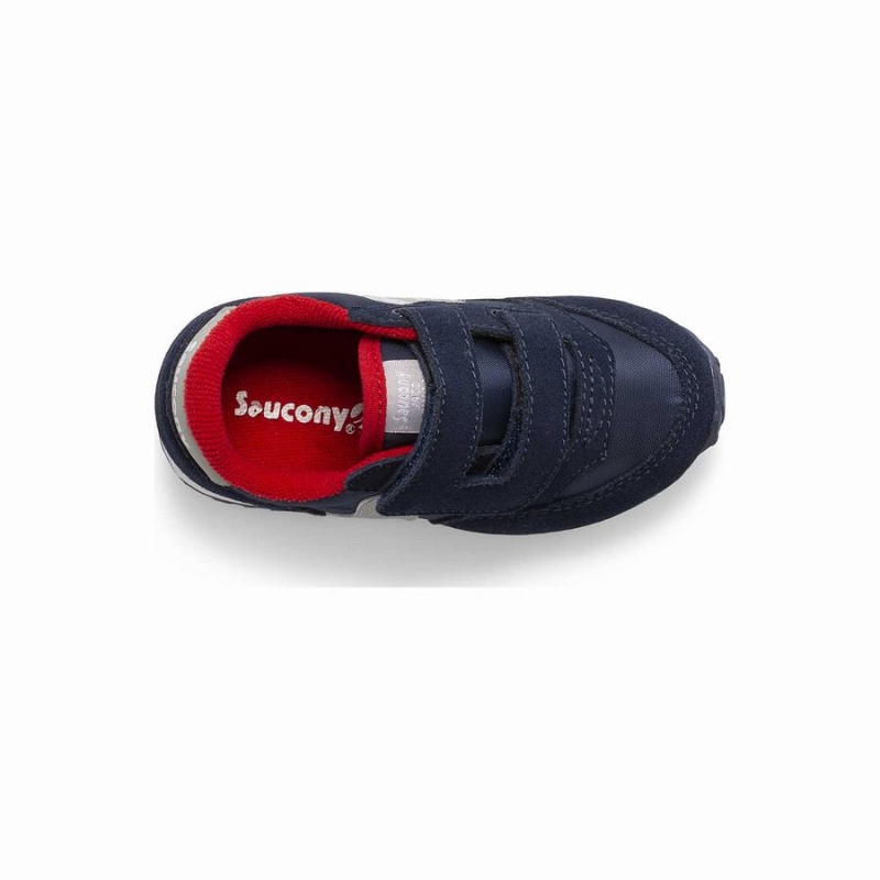 Kids' Saucony Baby Jazz Hook & Loop Sneakers Navy / Grey / Red | Australia S17536-X43