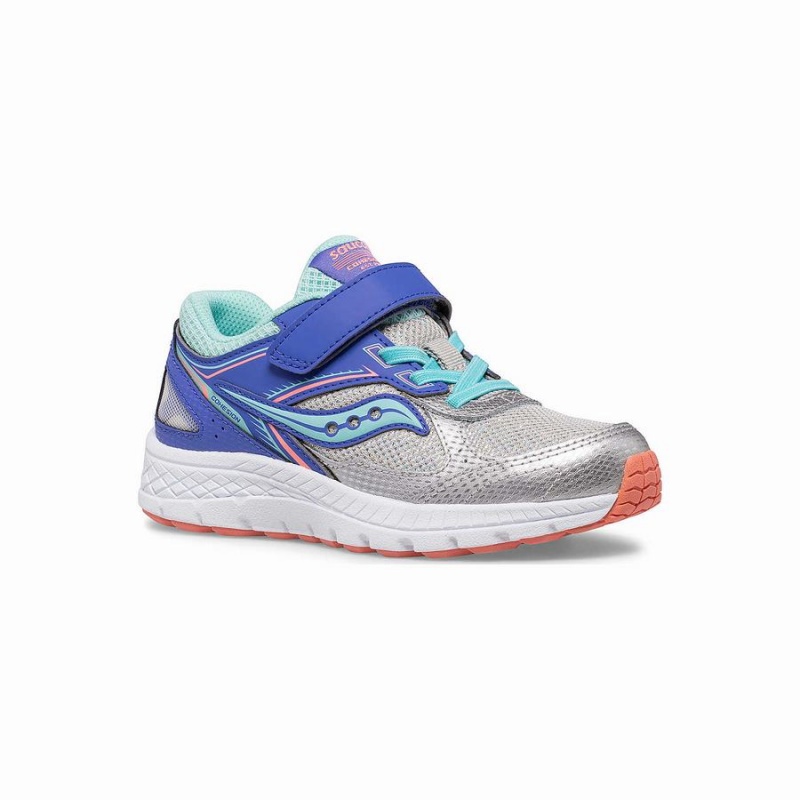 Kids' Saucony Cohesion 14 A/C Sneaker Running Shoes Silver | Australia S03819-R37