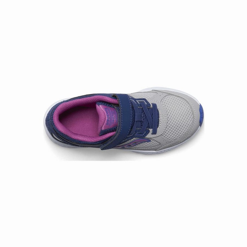 Kids' Saucony Cohesion 14 A/C Sneaker Running Shoes Navy / Grey / Purple | Australia S49278-Y12