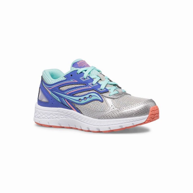 Kids' Saucony Cohesion 14 Lace Sneaker Running Shoes Silver | Australia S31049-L34