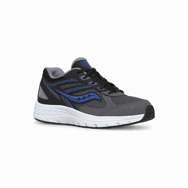 Kids' Saucony Cohesion 14 Lace Sneaker Running Shoes Black / Grey / Blue | Australia S36407-W95