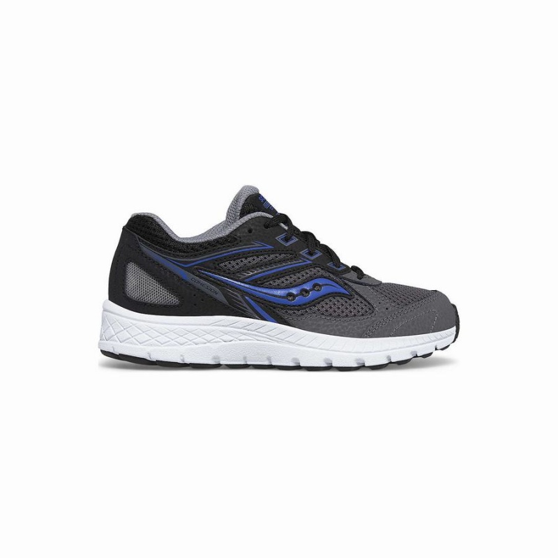 Kids\' Saucony Cohesion 14 Lace Sneaker Running Shoes Black / Grey / Blue | Australia S36407-W95