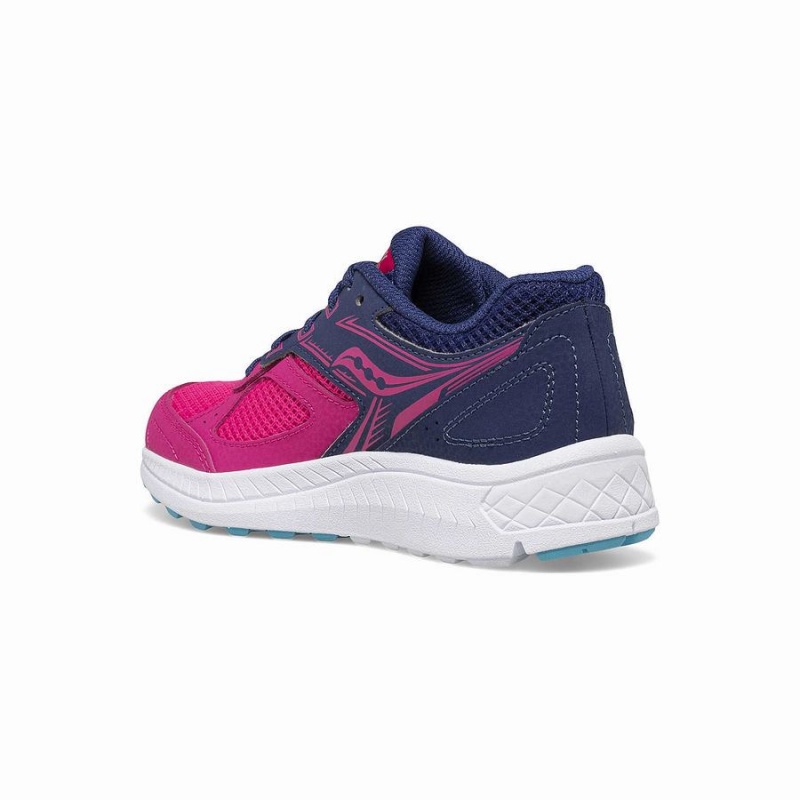 Kids' Saucony Cohesion 14 Lace Sneaker Running Shoes Pink / Navy | Australia S63195-E25