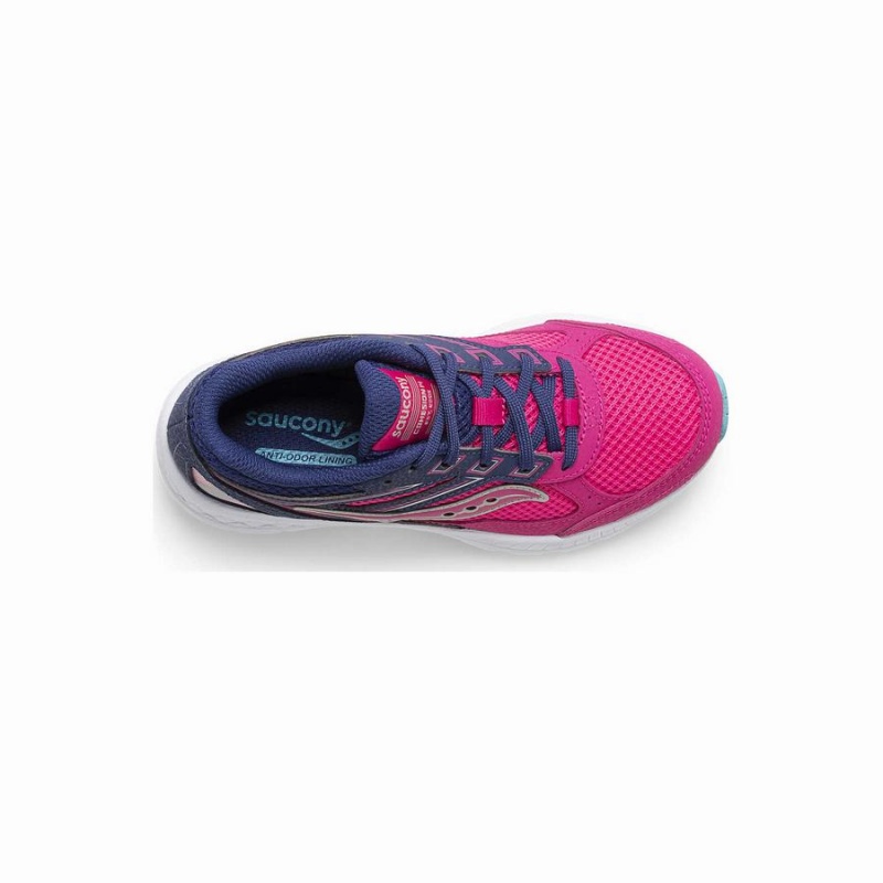 Kids' Saucony Cohesion 14 Lace Sneaker Running Shoes Pink / Navy | Australia S63195-E25