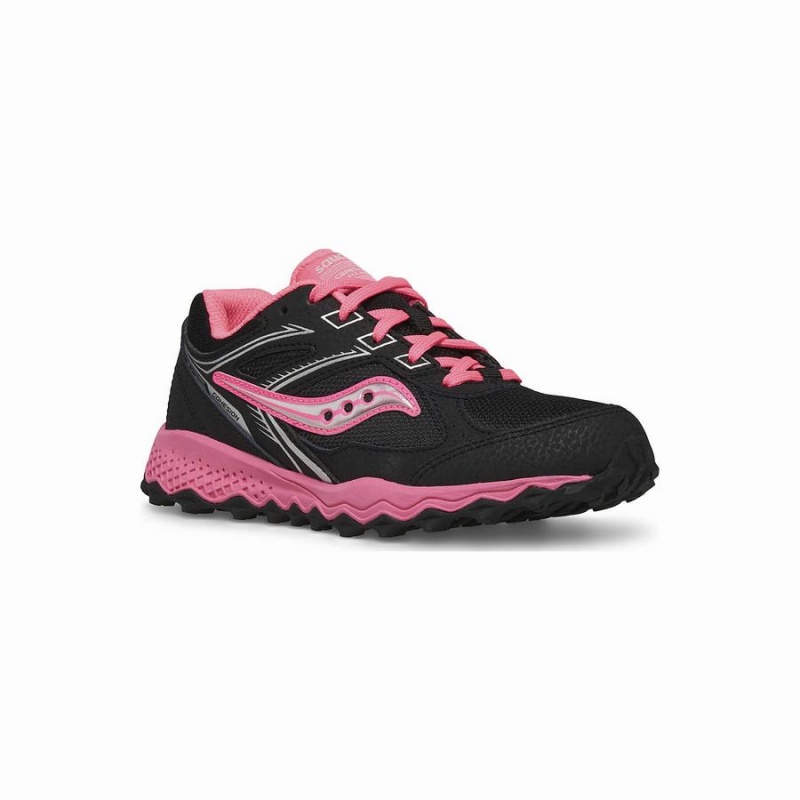 Kids' Saucony Cohesion TR14 Lace Sneaker Running Shoes Black / Pink | Australia S58961-F41