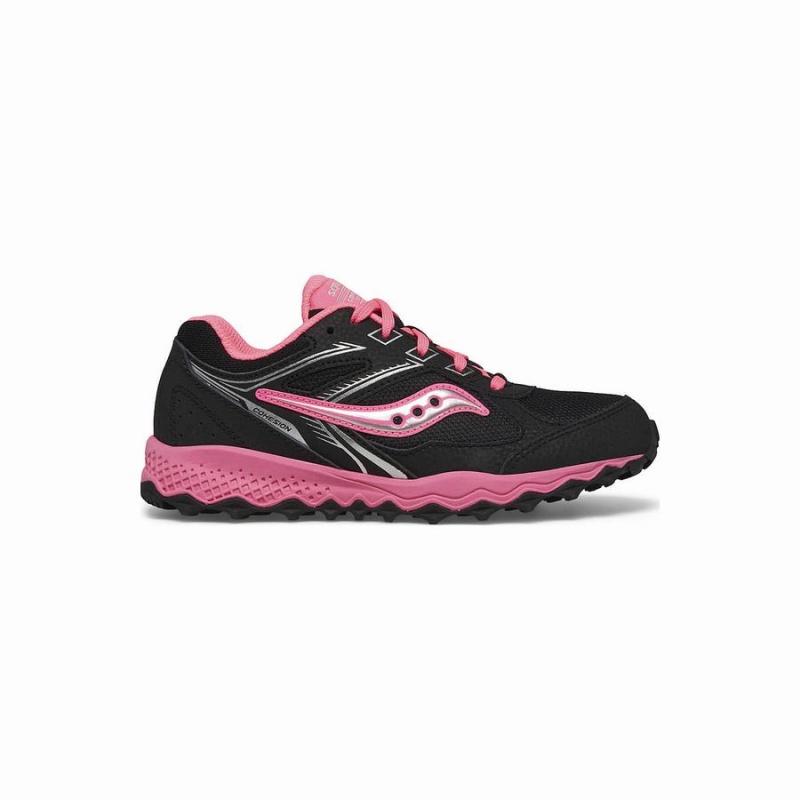 Kids\' Saucony Cohesion TR14 Lace Sneaker Running Shoes Black / Pink | Australia S58961-F41