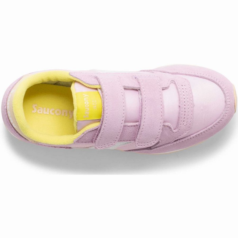 Kids' Saucony Jazz Double Hook & Loop Sneakers Pink / Yellow / Coral | Australia S06952-A20