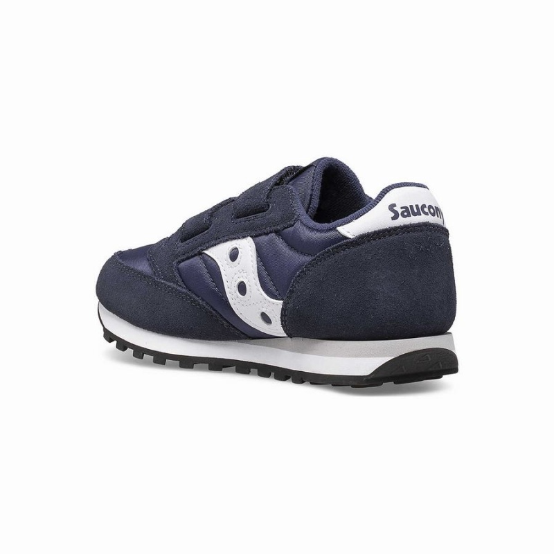 Kids' Saucony Jazz Double Hook & Loop Sneakers Navy / White | Australia S83720-S92